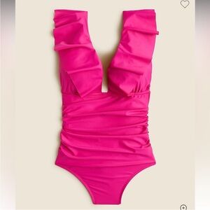 NWT J.Crew Ruched One-Piece Swimsuit